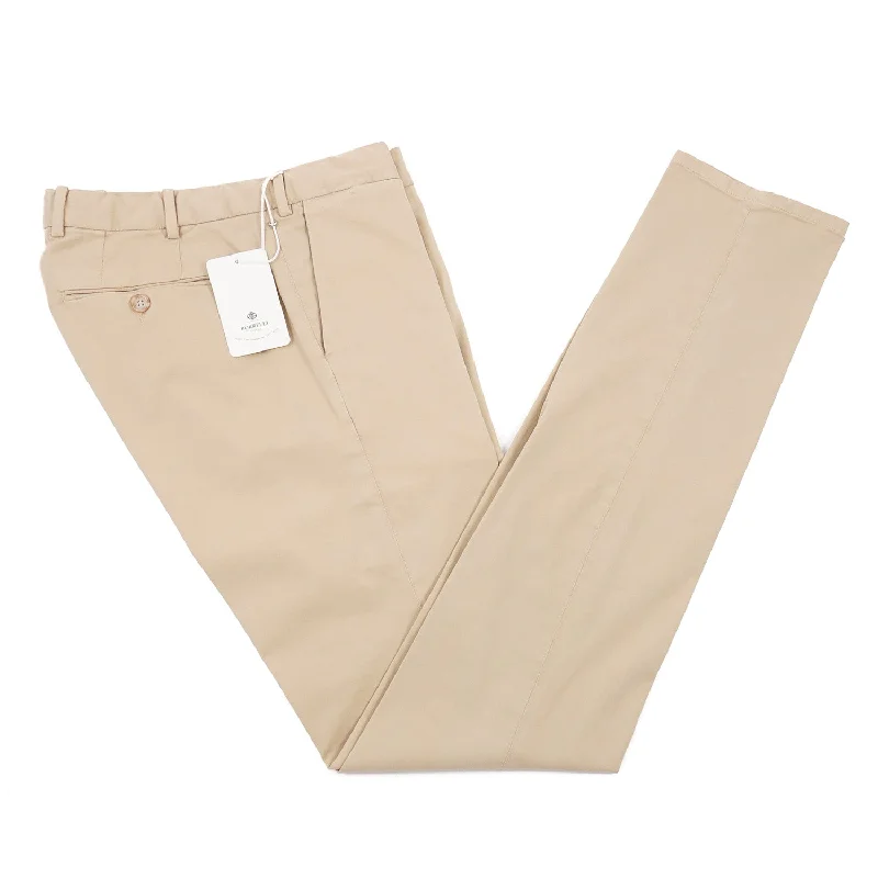 Luigi Borrelli Slim-Fit Cotton Pants Classic Men's Pin