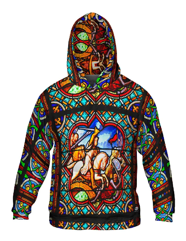 Stained Glass Notre Dame De Senlis Refined Men's Velvet