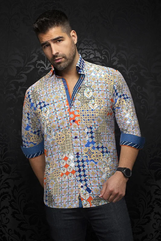 Au Noir Stretch Shirt | Carlson Orange Organic