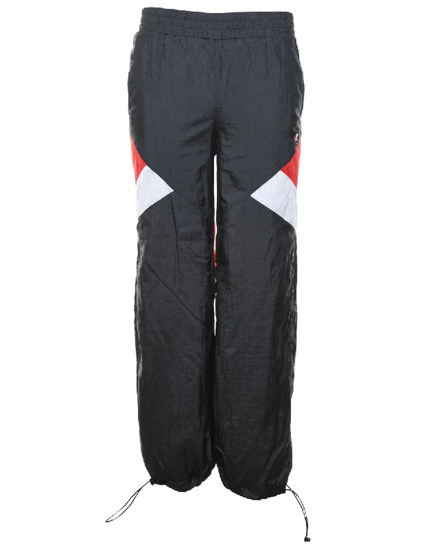 Champion Black, Red & White Sporty Track Pants - W24 L30 Bold Men's Animal