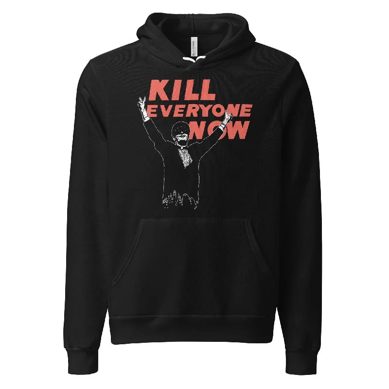 Nomeansno "Kill Everyone Now" Black Pullover Hoodie Laid