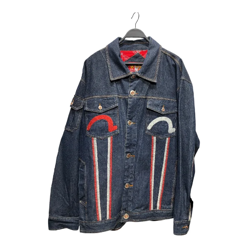 EVISU/Denim Jkt/XXXXL/Denim/NVY/Stripe/ Youthful Men's Pop