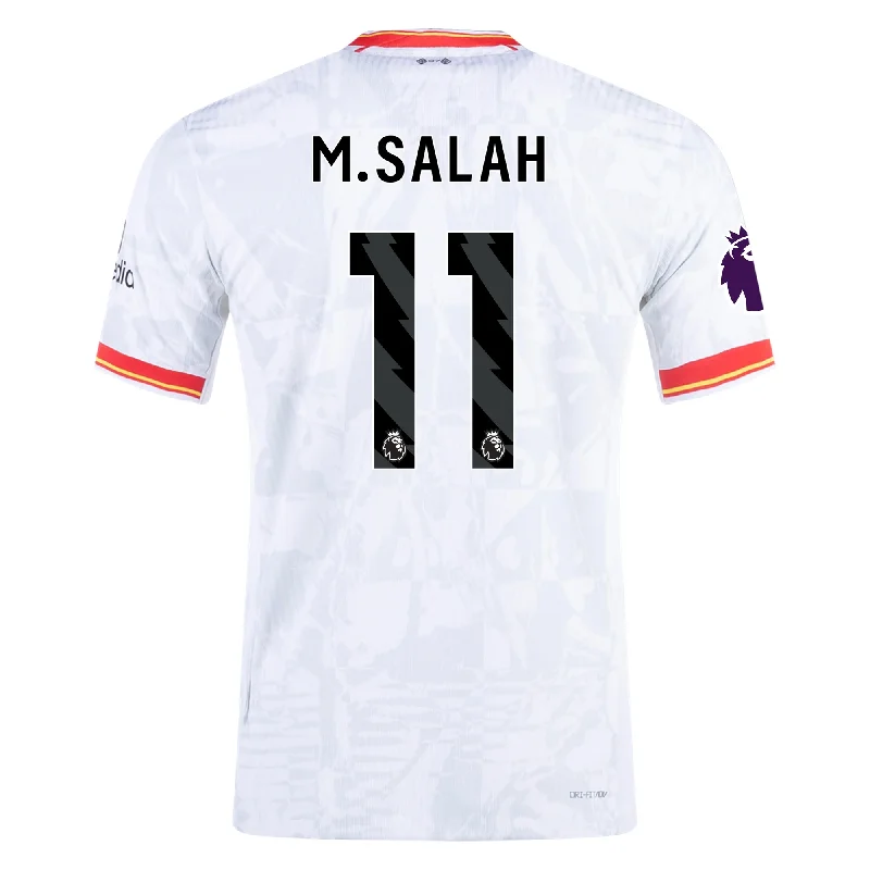 Nike Liverpool Authentic Mohamed Salah Third Jersey w/ EPL Patch 24/25 (White/Pure Platinum) Vintage Men's 1970S Disco Nike Liverpool Authentic Mohamed Salah Third Jersey w/ EPL Patch 24/25 (White/Pure Platinum) Vintage Men's 1970S Disco