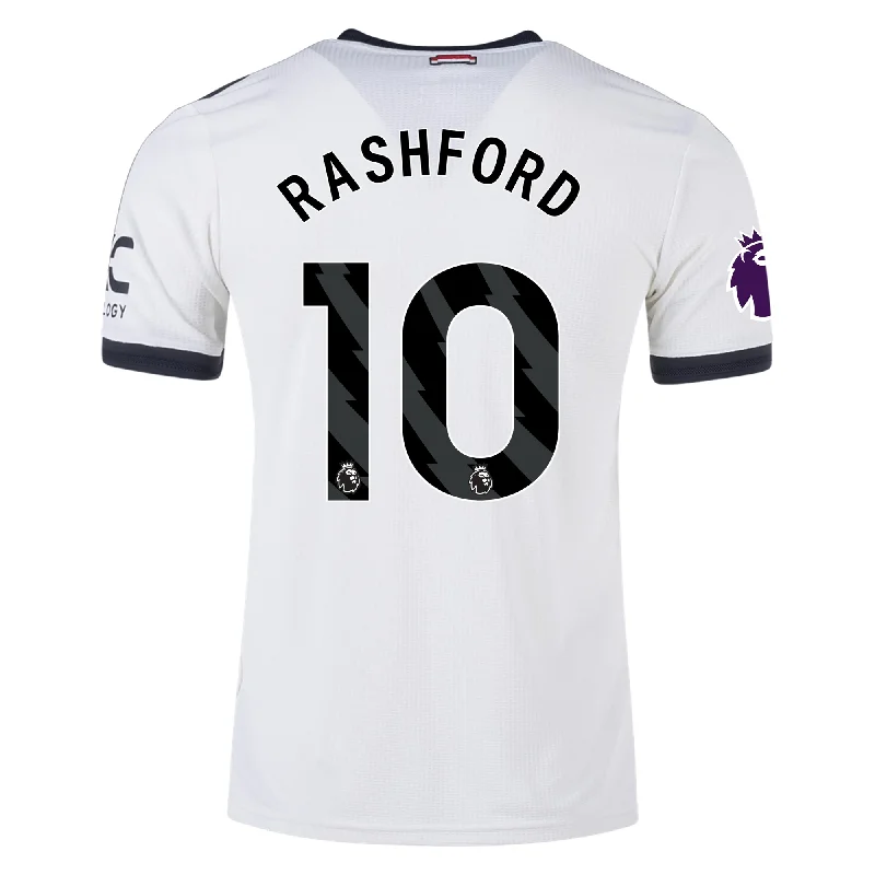 adidas Manchester United Marcus Rashford Authentic Third Jersey w/ EPL Patch 24/25 (Off White) Edgy Men's Punk adidas Manchester United Marcus Rashford Authentic Third Jersey w/ EPL Patch 24/25 (Off White) Edgy Men's Punk
