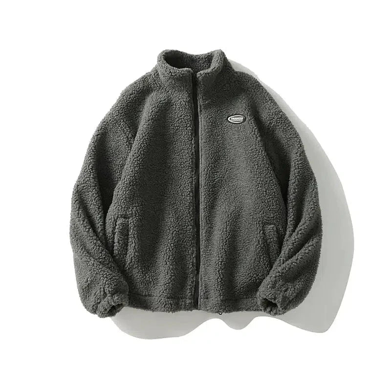 Stand Collar Sports Jacket Traditional Men's Wool