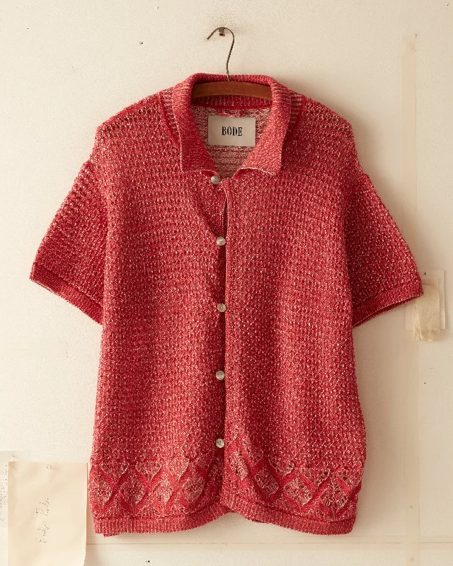 Duotone Lace Shirt - Red Beach