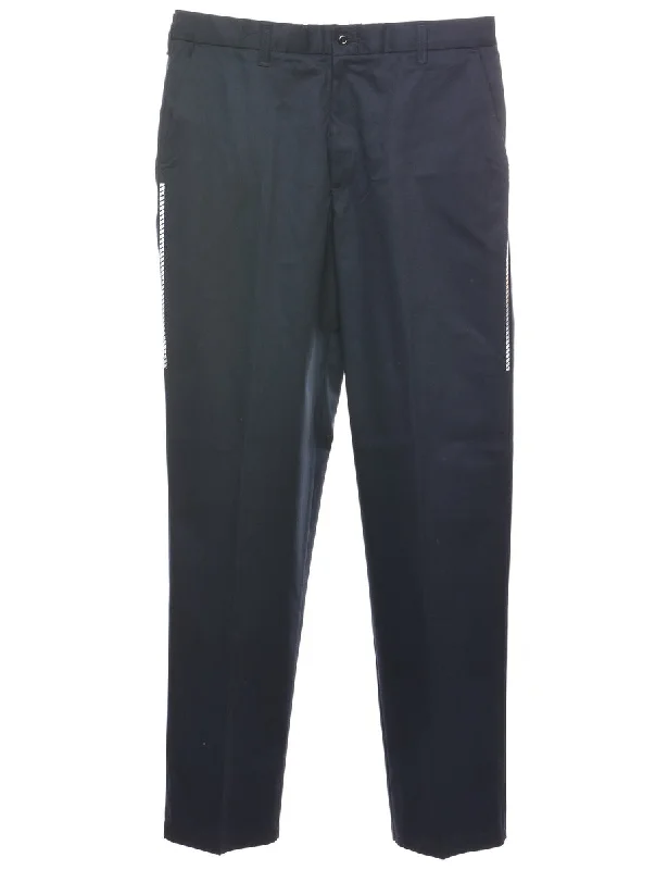 Navy Suit Trousers - W34 L34 Practical Men's Quick