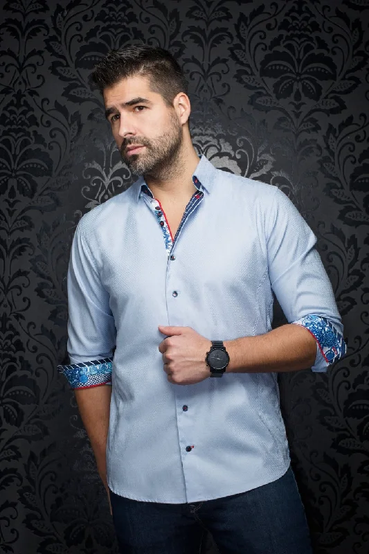 Au Noir Stretch Shirt | Adjani LightBlue Athletic Men's Compression