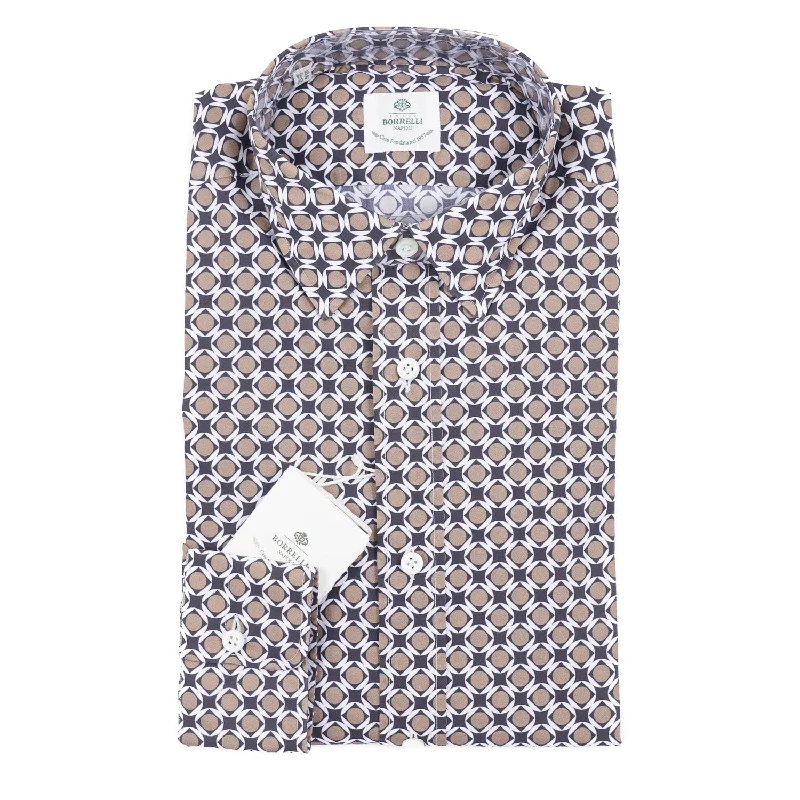 Luigi Borrelli Slim-Fit Patterned Cotton Shirt Cool Men's Skate