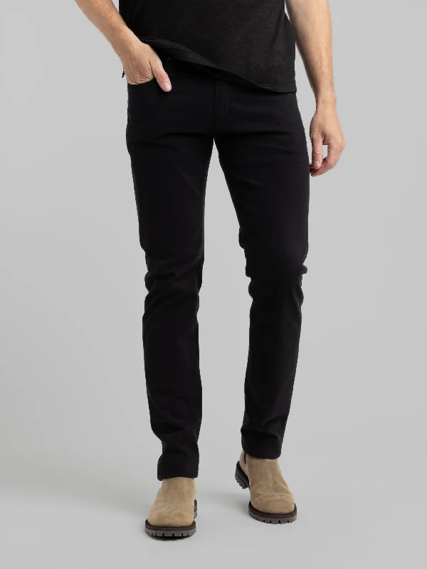 Black Five-Pocket Jeans Confident Men's High