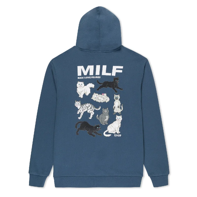 Man I Love Felines Hoodie (Storm Blue) Modern Men's Tech
