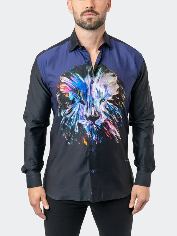 Maceoo Stretch Shirt | Fibonacci LionPaint 00 Multi Traditional Men's Country
