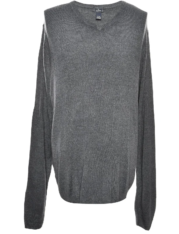 Dark Grey Dockers Jumper - XL Casual Men's Japanese 