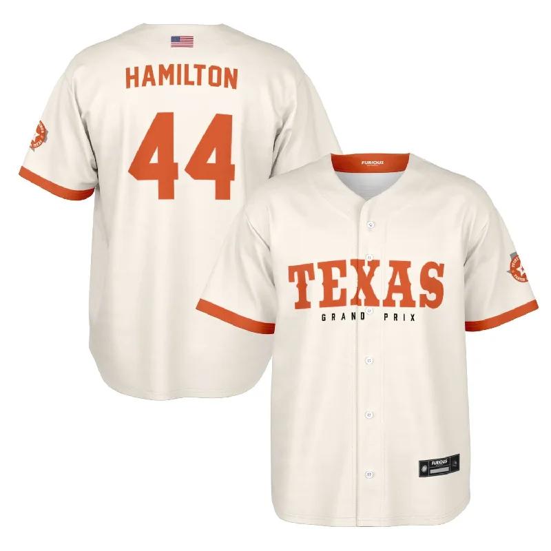 Hamilton - Off-White Texas GP Jersey Sporty Men's Athleisure 