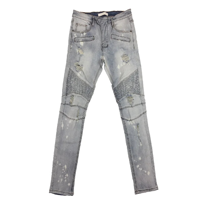 KDNK Moto Biker Jean (Medium Vintage Blue) Refined Men's Classic 