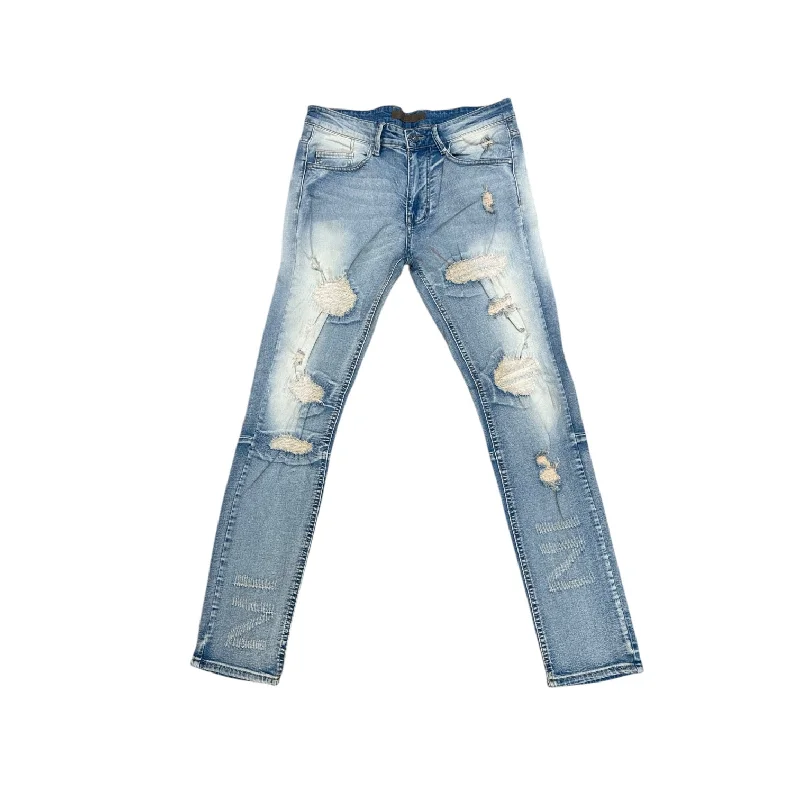 KDNK Ripped Denim Jean (Blue) Refined Men's Classic 