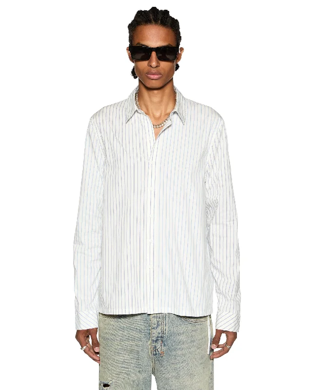 SKRIPT LS SHIRT 2 STRIPE Polished Men's Silk