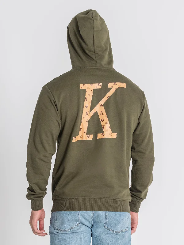 Army Green K Hoodie Organic