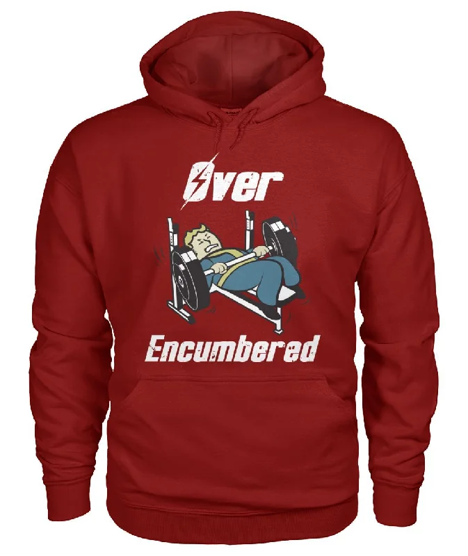 "Over-Encumbered" Pullover Hoodie Stylish Men's Neon