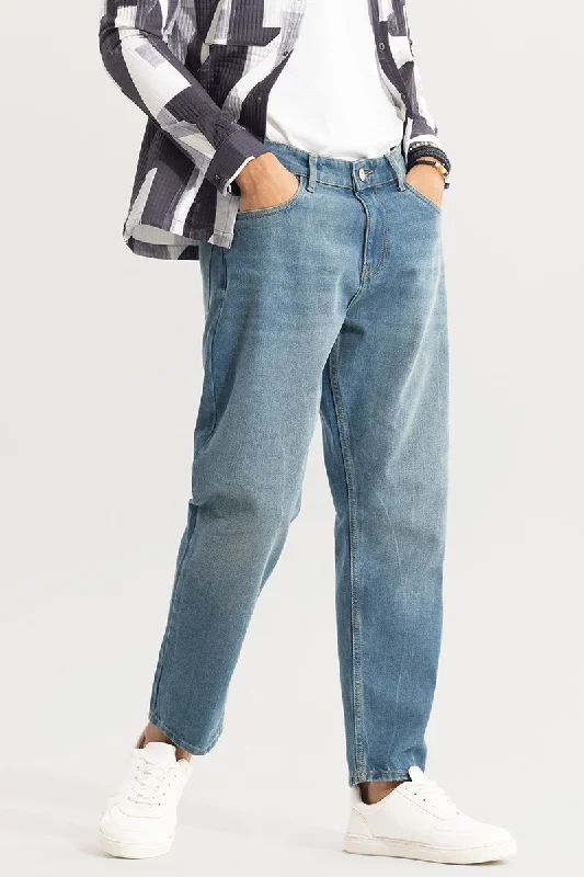 Castor Ocean Blue Baggy Jeans Practical Men's Quick
