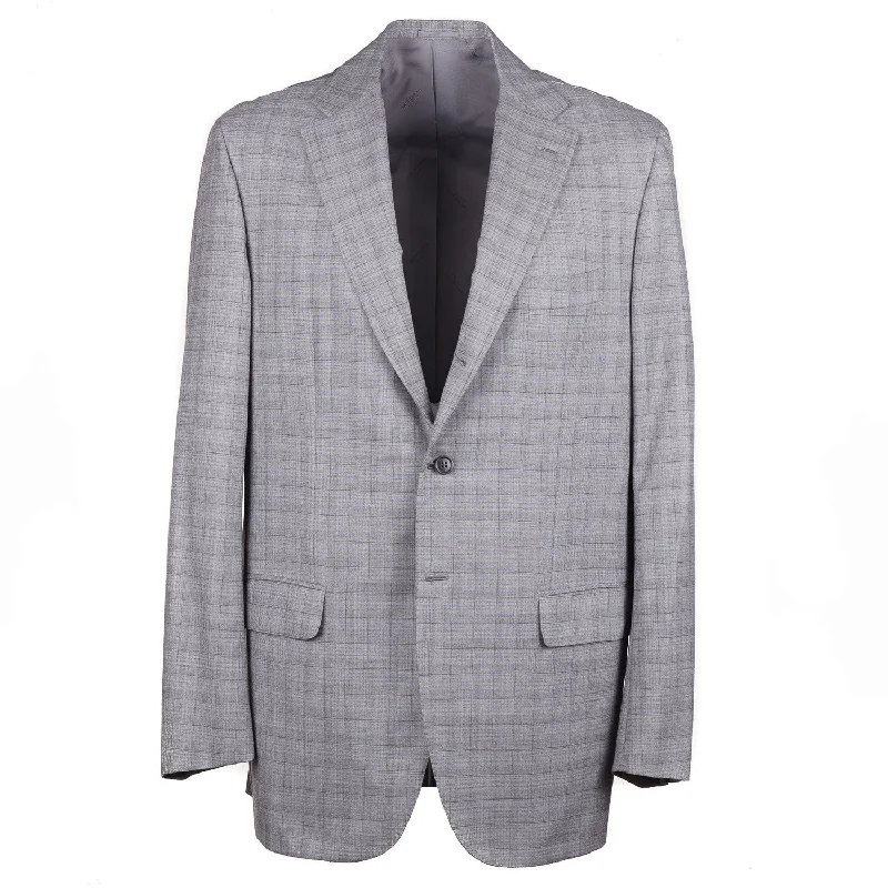 Kiton Super 180s Wool Suit Monochromatic Office Style