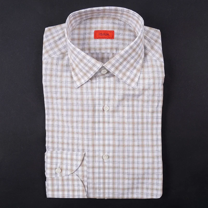 Isaia Modern 'Mix Fit' Cotton Dress Shirt Casual Men's Japanese 