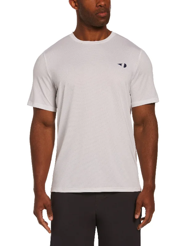 Men's Pin Hole Mesh Tennis Tee Tough Men's Military