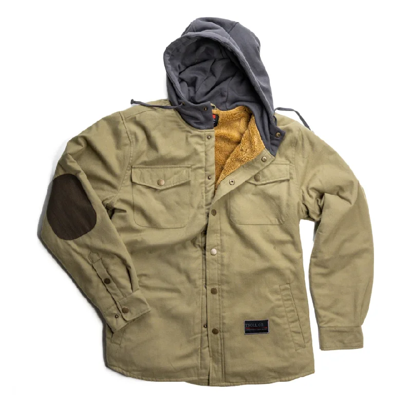 Troll Co. Men's Elwood Hooded Snap-Up Sherpa-Lined Jacket Classic Men's Pin
