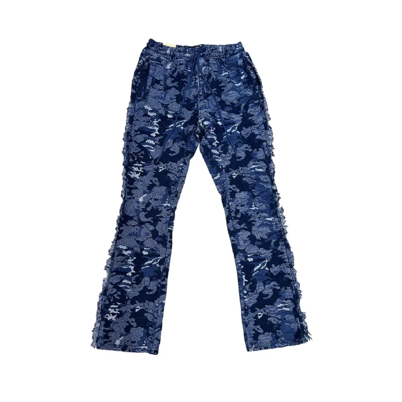 Taker Tapestry Stacked Pant (Navy) Modern Men's 