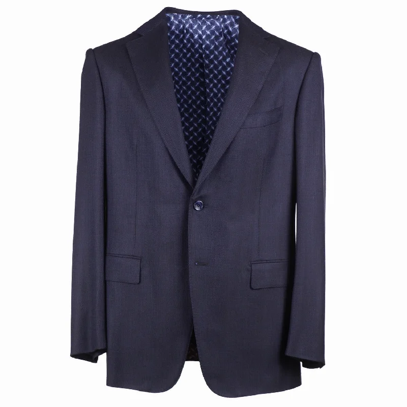 Zilli Herringbone Wool and Silk Suit Sophisticated Men's French