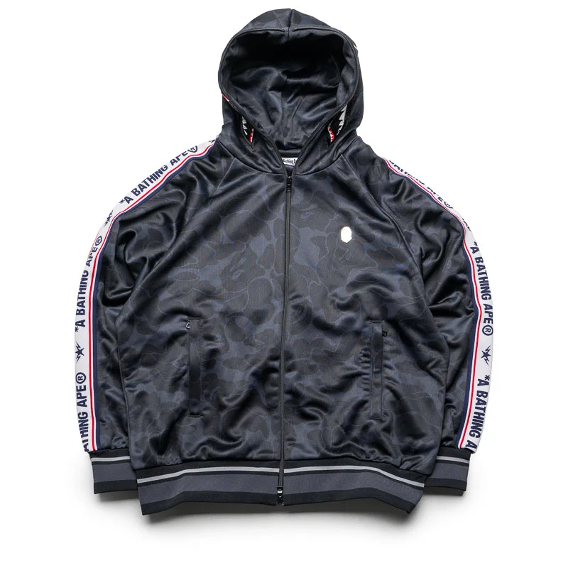 A Bathing Ape Solid Camo Shark Full Zip Hoodie - Black Luxurious Men's High