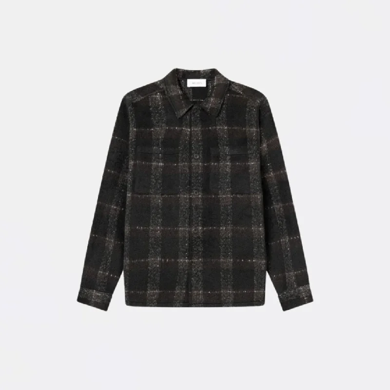 Jayce Overshirt 2.0 (Black + Charcoal) Cozy Men's Winter
