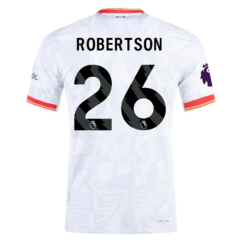Nike Liverpool Authentic Andy Robertson Third Jersey w/ EPL Patch 24/25 (White/Pure Platinum) Elegant Men's Formal Nike Liverpool Authentic Andy Robertson Third Jersey w/ EPL Patch 24/25 (White/Pure Platinum) Elegant Men's Formal