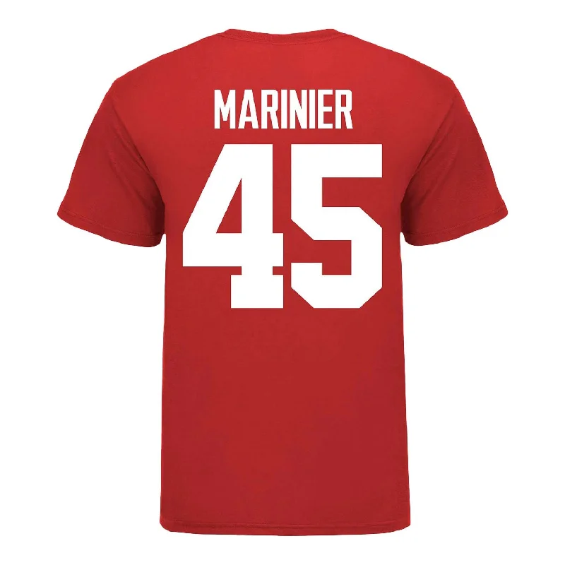 Ohio State Buckeyes Men's Lacrosse Student Athlete #45 Alex Marinier T-Shirt Trendy Men's Scandinavian Ohio State Buckeyes Men's Lacrosse Student Athlete #45 Alex Marinier T-Shirt Trendy Men's Scandinavian