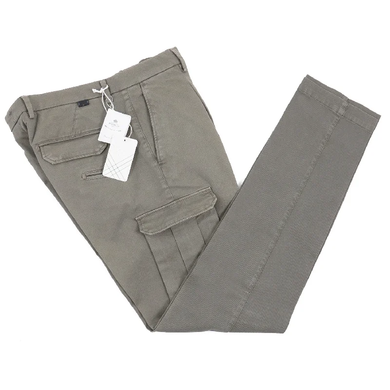 Luigi Borrelli Cotton Pants with Cargo Pockets Athletic Men's High