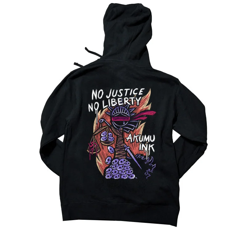 NO Justice NO Liberty Hoodie Sophisticated Men's French