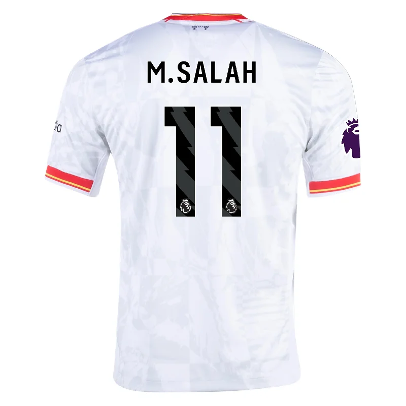 Nike Liverpool Mohamed Salah Third Jersey w/ EPL Patch 24/25 (White/Pure Platinum) Sophisticated Men's French Nike Liverpool Mohamed Salah Third Jersey w/ EPL Patch 24/25 (White/Pure Platinum) Sophisticated Men's French