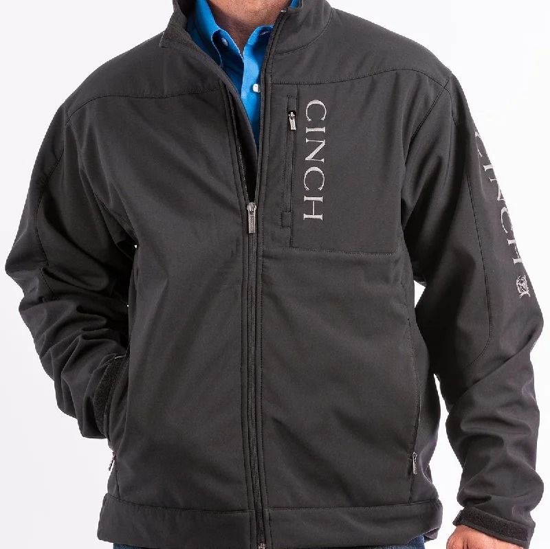 Cinch Men's Logo Concealed Carry Bonded Jacket in Black Modern Men's Tech