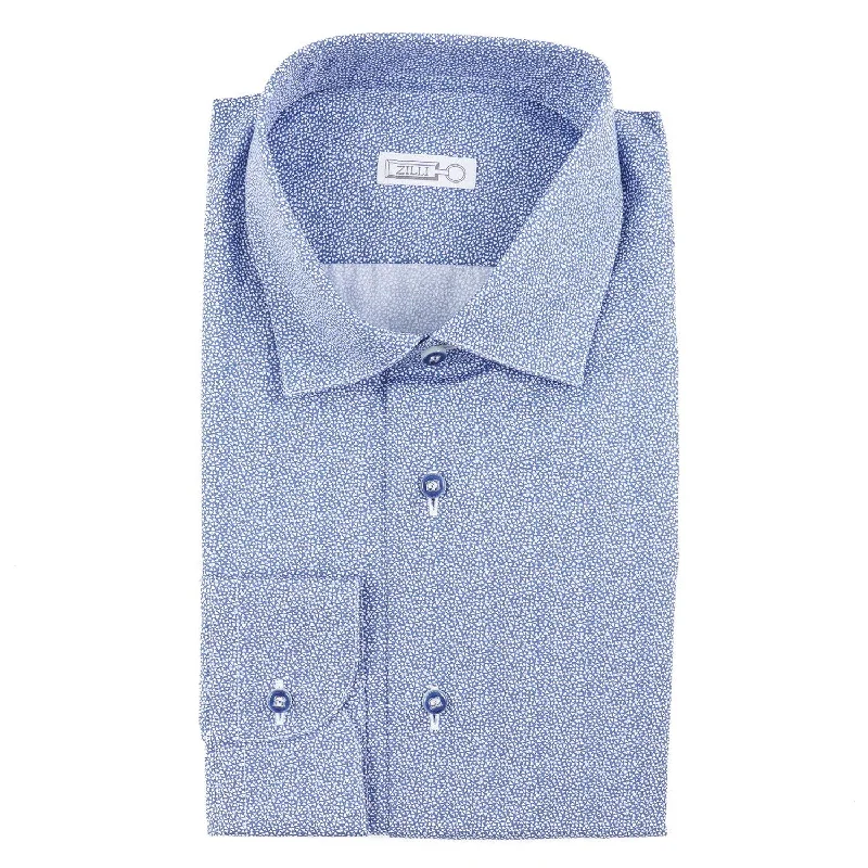 Zilli Tailored-Fit Shirt with Geometric Print Dapper Men's Bow