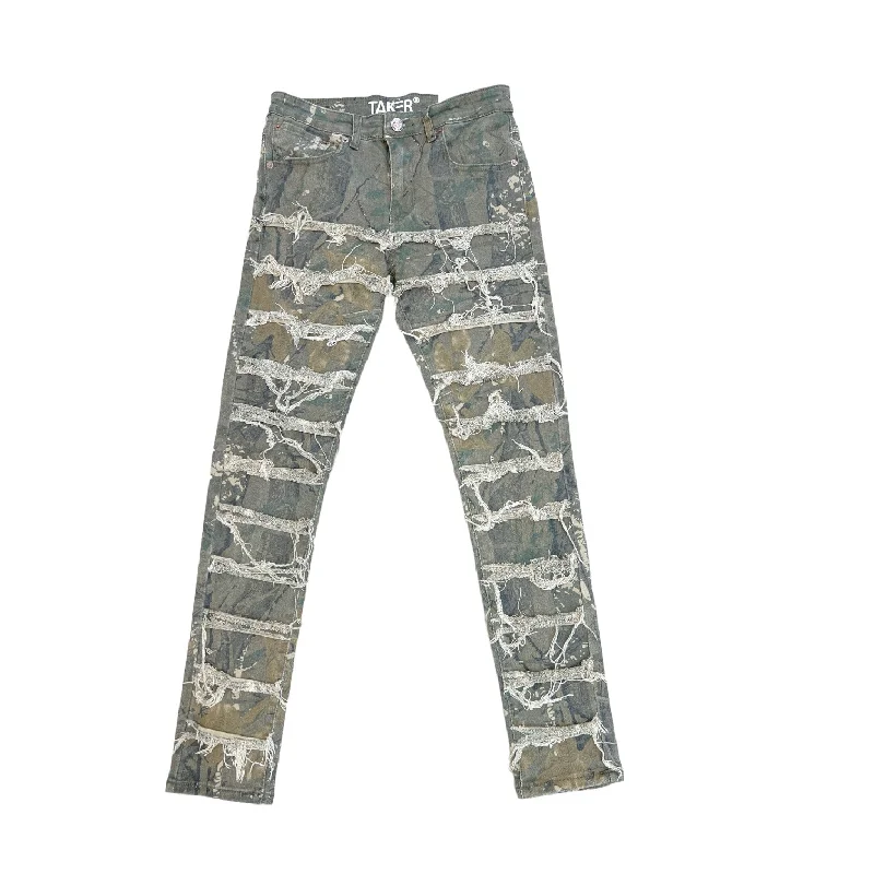 Taker Hunter Camo Jean (Olive) Vintage Men's 1970S Disco