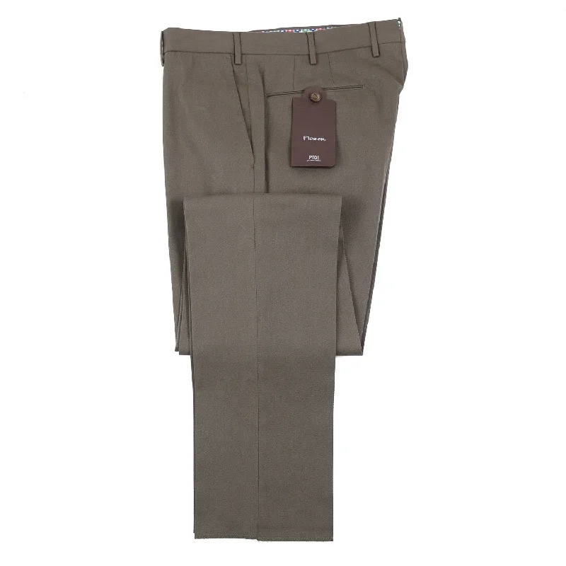 PT01 Twill Cotton Dress Pants Refined Men's Hand