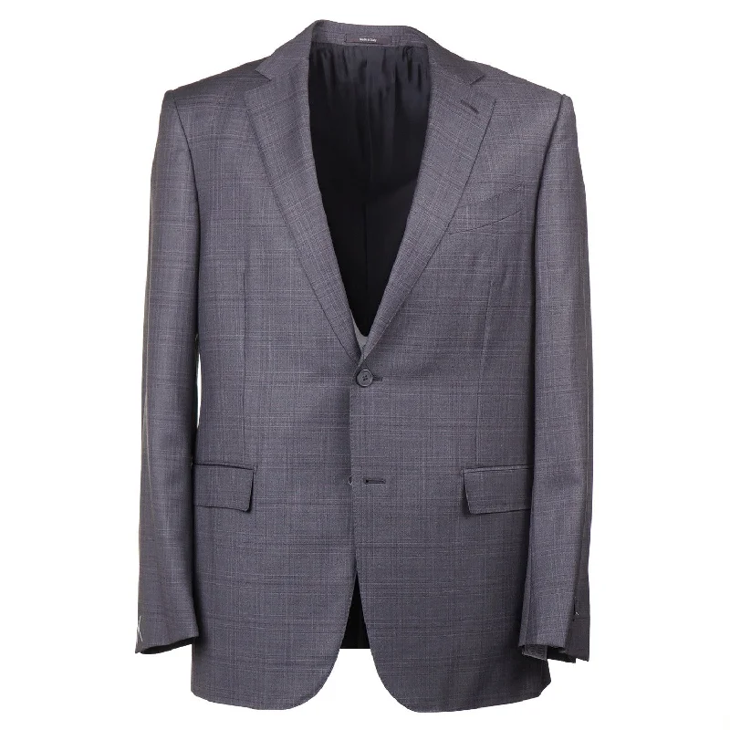 Ermenegildo Zegna Gray Check 'Trofeo' Wool Suit Athletic Men's Compression