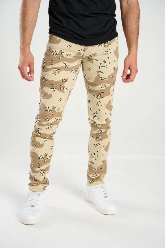 Spark Stretch Camo Jean (Desert) Casual Men's Loose