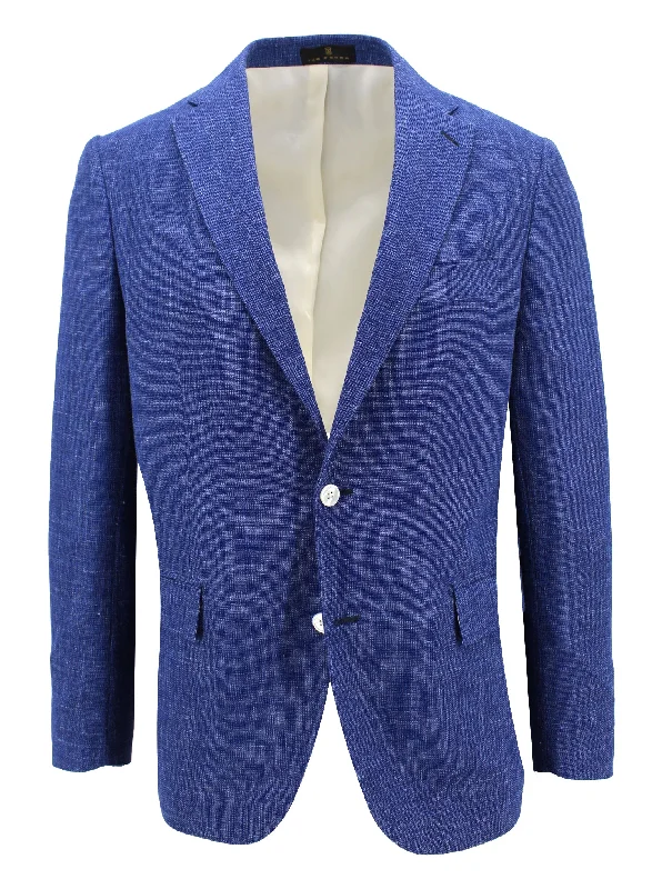 Navy Slub Weave Sport Coat Artistic Men's Avant