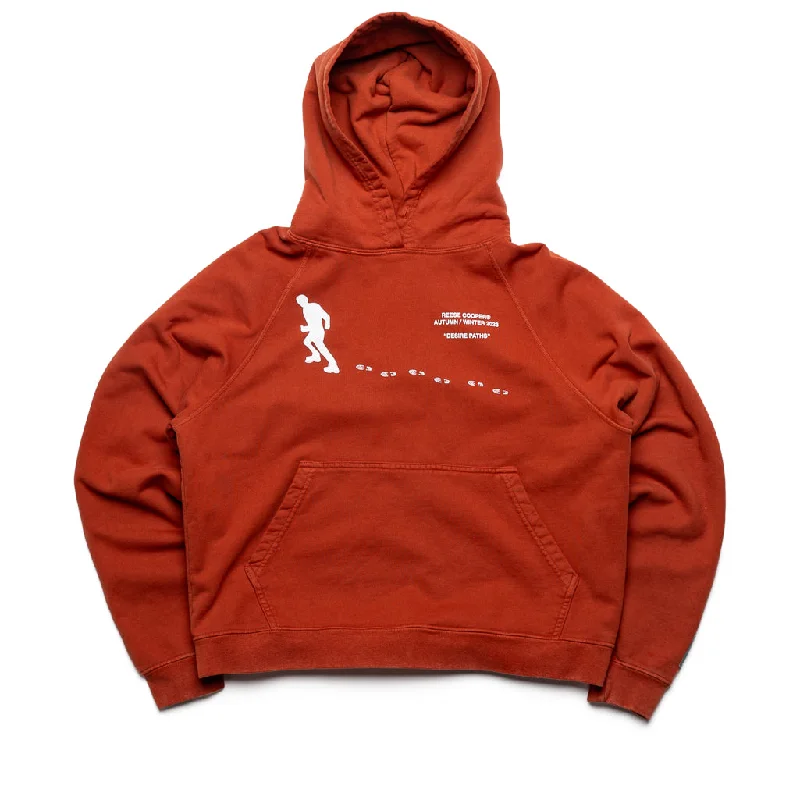 Reese Cooper Desire Paths Hoodie - Burnt Orange Refined Men's European