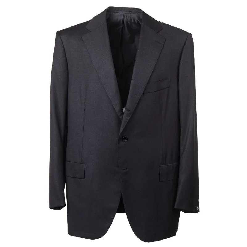 Cesare Attolini Slim-Fit Solid Charcoal Wool Suit Traditional Men's Wool