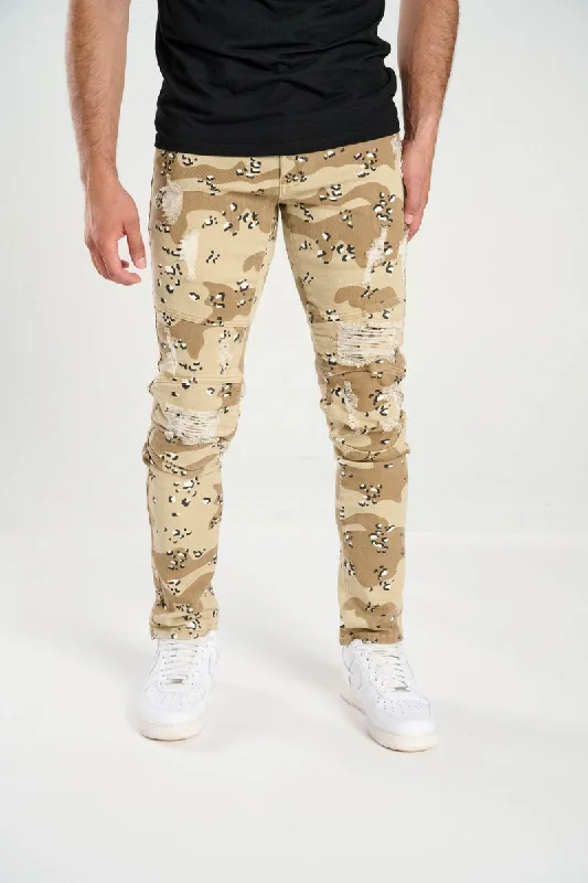 Spark Stretch Biker Camo Jean (Desert) Athletic Men's High