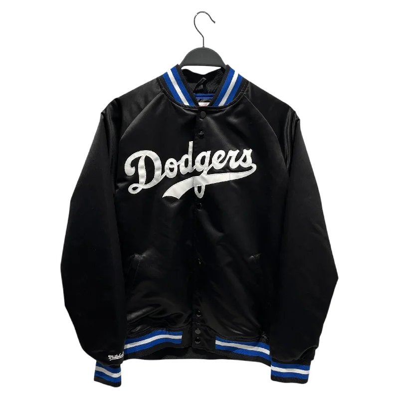 mitchell&ness/Baseball Jkt/M/Polyester/BLK/dodgers blue trim Street