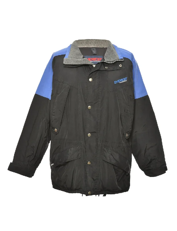 Zip-Front Blue & Black Mountaineering Jacket - L Dapper Men's Bow