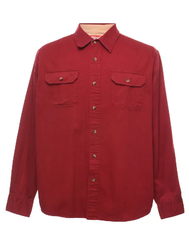 Wrangler Maroon Shirt - L Lumberjack